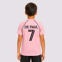 Camisa Inter Miami Dry III Infantil Rosa 7 De Paul Camisa Inter Miami Dry III Infantil Rosa 7 De Paul