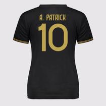 Camisa Internacional Feminina Preta e Dourada 10 Alan Patrick