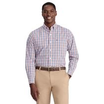 Camisa IZOD Advantage Performance Xadrez de manga comprida laranja M Camisa IZOD Advantage Performance Xadrez de manga comprida laranja M