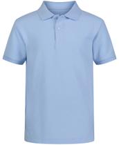 Camisa IZOD Boys School Uniforme de manga curta azul claro Camisa IZOD Boys School Uniforme de manga curta azul claro
