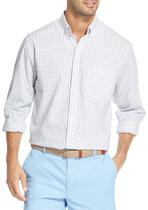 Camisa Izod Masculina Casual Xadrez Rosa Claro