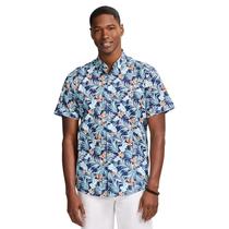 Camisa IZOD Saltwater Dockside Chambray de manga curta masculina azul