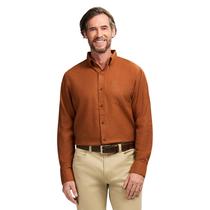 Camisa IZOD Stratton de Franela Manga Longa Bombay Brown XL