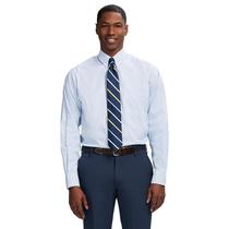 Camisa IZOD Vestido masculino Classic Fit Pinpoint Oxford Blue Check