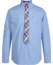 Camisa IZOD Vestido masculino de manga comprida com gravata Dragonfly 10