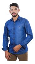 Camisa Jeans Amil Luxo Manga Longa Comfort Lançamento 1694 Camisa Jeans Amil Luxo Manga Longa Comfort Lançamento 1694