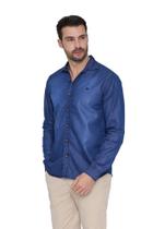 Camisa Jeans Amil Masculina Manga Longa Sem Bolso Sofisticada 1694 Camisa Jeans Amil Masculina Manga Longa Sem Bolso Sofisticada 1694