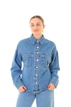 Camisa Jeans Feminina Arauto Oversized Camisa Jeans Feminina Arauto Oversized