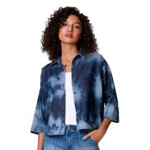 Camisa Jeans Feminina Manga 7/8 Hering