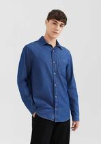 Camisa Jeans Hering Masculina Manga Longa Azul Escuro