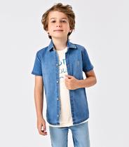 Camisa Jeans Infantil Trick Nick Azul