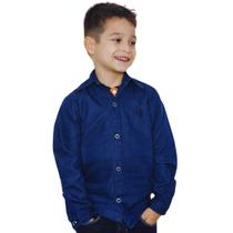Camisa jeans manga longa masculina infantil menino Tam 1, 2 e 3 anos.