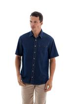 Camisa Jeans Masculina M/C Slim Bolso Embutido Camisa Jeans Masculina M/C Slim Bolso Embutido