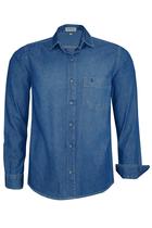Camisa Jeans Masculina Manga Longa Amil Com Bolso Algodão 1927