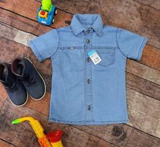Camisa Jeans Menino Infantil com Bolso 02 ao 12 Anos Jeans Algodão veste muito bem. Camisa Jeans Menino Infantil com Bolso 02 ao 12 Anos Jeans Algodão veste muito bem.