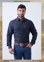 Camisa Jeans Nelore Country Masculina Manga Longa Camisa Jeans Nelore Country Masculina Manga Longa
