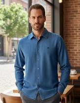 Camisa Jeans Tencel Contemporary Premium Slim Fit Arrow - Jeans Médio Camisa Jeans Tencel Contemporary Premium Slim Fit Arrow - Jeans Médio