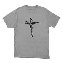 Camisa Jesus Cristo na Cruz Masculina Algodao Confort Alta Qualidade Moda Catolica - Capitão Pirata