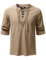 Camisa JOGAL Renaissance Medieval Pirata Viking Traje Masculino