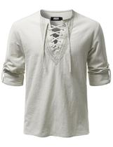 Camisa JOGAL Renaissance Medieval Pirate Viking para homem Camisa JOGAL Renaissance Medieval Pirate Viking para homem