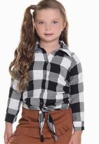 Camisa junina feminina de flanela Preto Muvilê