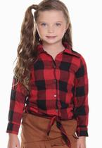 Camisa junina feminina de flanela Vermelho Muvilê Camisa junina feminina de flanela Vermelho Muvilê