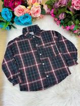 Camisa Junina Xadrez Flanela/Flanelada Jhonas Cinza - Tecido Confortável