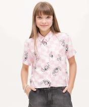 Camisa Juvenil Cropped Estampa Stitch Disney Tam 10 a -72078