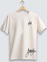 Camisa Juvenil e Infantil Gospel Assinatura Jesus Menino Menina Varias Cores Premium Top 100% Algodã