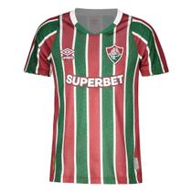 Camisa Juvenil Fluminense FC 2024 Uniforme 1 Listrada Umbro Original Camisa Juvenil Fluminense FC 2024 Uniforme 1 Listrada Umbro Original