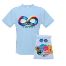Camisa Juvenil Infinity Blue Diferente é ser você com jogo especial Para Autistas