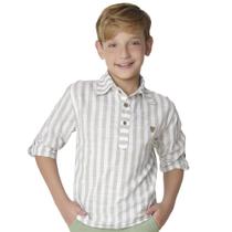 Camisa Juvenil Look Jeans Bata Listras Camisa Juvenil Look Jeans Bata Listras