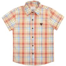Camisa Juvenil Look Jeans Manga Curta Xadrez Camisa Juvenil Look Jeans Manga Curta Xadrez