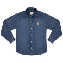 Camisa Juvenil Look Jeans Manga Longa Jeans Blue Camisa Juvenil Look Jeans Manga Longa Jeans Blue