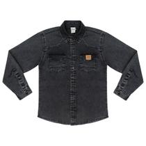 Camisa Juvenil Look Jeans Tradicional Jeans Black
