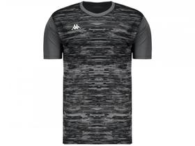 Camisa Kappa Jenner Masculina Manga Curta Chumbo