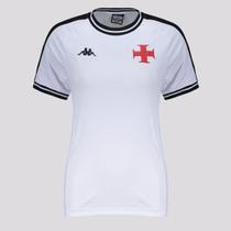 Camisa Kappa Vasco Feminina Branca e Preta