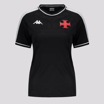 Camisa Kappa Vasco Supporter Block Feminina Preta e Branca Camisa Kappa Vasco Supporter Block Feminina Preta e Branca