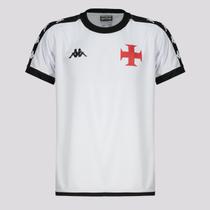 Camisa Kappa Vasco Supporter Culture Juvenil Branca e Preta Camisa Kappa Vasco Supporter Culture Juvenil Branca e Preta