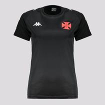Camisa Kappa Vasco Supporter Element Feminina Preta Camisa Kappa Vasco Supporter Element Feminina Preta