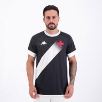 Camisa Kappa Vasco Supporter Graphik Preta e Branca Camisa Kappa Vasco Supporter Graphik Preta e Branca