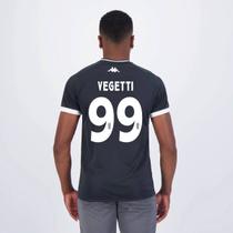 Camisa Kappa Vasco Supporter New Preta e Branca 99 Vegetti Camisa Kappa Vasco Supporter New Preta e Branca 99 Vegetti