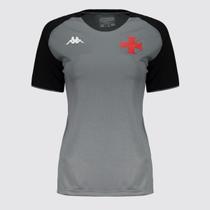 Camisa Kappa Vasco Treino Atleta 2025 Feminina Cinza