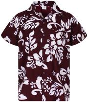 Camisa KING KAMEHA Floral-Vibes com estampa de hibisco Hawaii 6XL