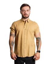 Camisa KingeJoe MC Linho Slim casual