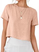 Camisa Kinghua Linen 2026 Spring Summer Crop de manga curta Camisa Kinghua Linen 2026 Spring Summer Crop de manga curta