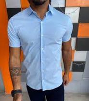 Camisa kingsejoe manga curta azul