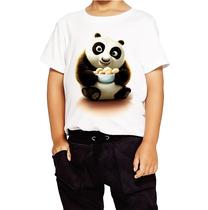 Camisa Kung Fu Panda Manga Longa Infantil Estampada