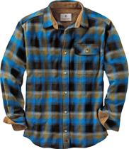 Camisa Legendary Whitetails Buck Camp Flannel para homens Camisa Legendary Whitetails Buck Camp Flannel para homens