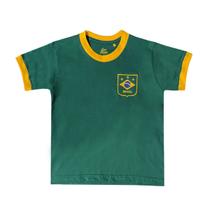 Camisa Liga Retrô Brasil Verde Infantil